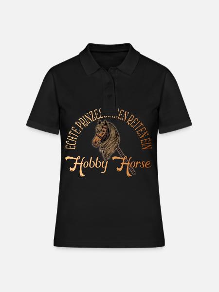 Hobby Horse Hobby Horse Cheval à cheval cadeau - Polo Femme - noir
