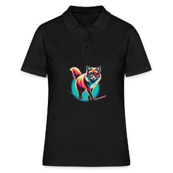 Fuchs Slackline - Frauen Polo Shirt - Schwarz - Vorne - Ailine (174cm)
