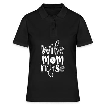 Infirmier - Polo Femme - noir - Devant - Ailine (174cm)