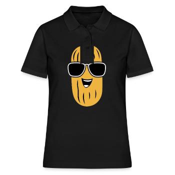 Peanuts Humor Small Peanut - Women's Polo Shirt - black - Front - Ailine (174cm)