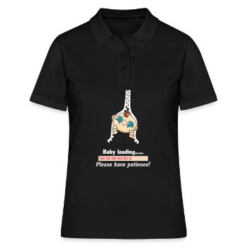 Baby Schwangerschaft Loading Schwanger Babybauch - Frauen Polo Shirt - Schwarz - Vorne - Ailine (174cm)