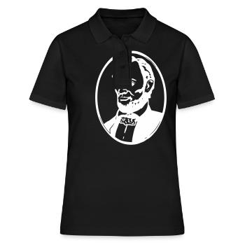 Abraham Lincoln - Frauen Polo Shirt - Schwarz - Vorne - Ailine (174cm)