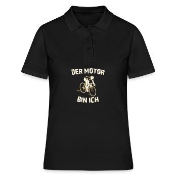 Der Motor bin ich - Frauen Polo Shirt - Schwarz - Vorne - Ailine (174cm)