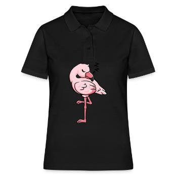 Idée cadeau de sommeil Flamingo - Polo Femme - noir - Devant - Ailine (174cm)