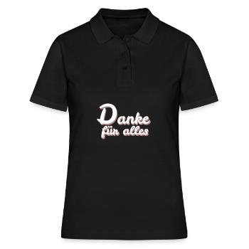 kleines Dankeschön - Frauen Polo Shirt - Schwarz - Vorne - Ailine (174cm)