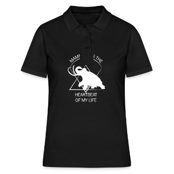 Drôle de mammouth Âge de pierre Conception de l’âge de glace Préhistorique - Polo Femme - noir - Devant - Ailine (174cm)