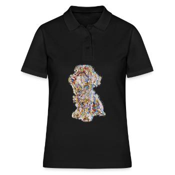 Teckel Art Henri Dachshund - Polo Femme - noir - Devant - Ailine (174cm)