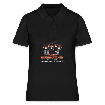 Informatiker Ruhestand Rentner - Frauen Polo Shirt - Schwarz - Vorne - Ailine (174cm)