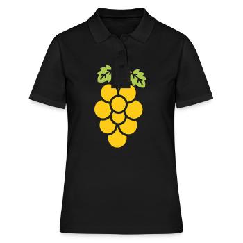 Weintraube - Frauen Polo Shirt - Schwarz - Vorne - Ailine (174cm)