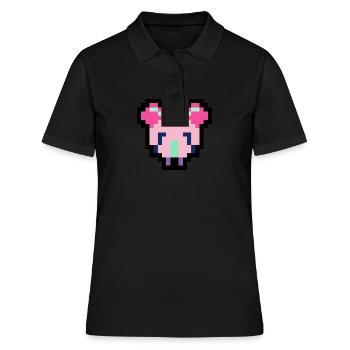 Pixel Maus - Frauen Polo Shirt - Schwarz - Vorne - Ailine (174cm)