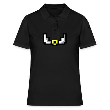 Pixel wings - Frauen Polo Shirt - Schwarz - Vorne - Ailine (174cm)