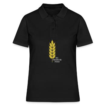 Agriculture, nous produisons des denrées alimentaires - agriculture - Polo Femme - noir - Devant - Ailine (174cm)