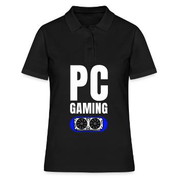 Emblème du GPU de jeu PC - Polo Femme - noir - Devant - Ailine (174cm)