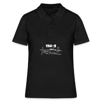 Avion Yakovlev Yak-9 URSS Avion de chasse - Polo Femme - noir - Devant - Ailine (174cm)