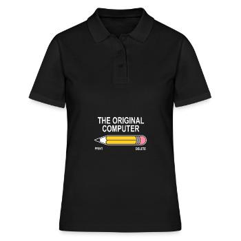 original ordinateur Humour drôles sarcastique geek - Polo Femme - noir - Devant - Ailine (174cm)