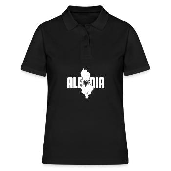 République d’Albanie Albanie Shqipëria Tirana Albanais - Polo Femme - noir - Devant - Ailine (174cm)