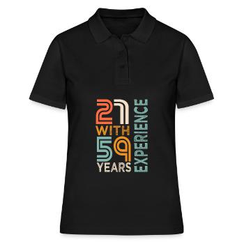 Geschenk zum 80-jährigen Jubiläum 80 Jahre - Frauen Polo Shirt - Schwarz - Vorne - Ailine (174cm)