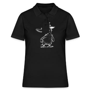 Schnabeltier Cartoon - Frauen Polo Shirt - Schwarz - Vorne - Ailine (174cm)