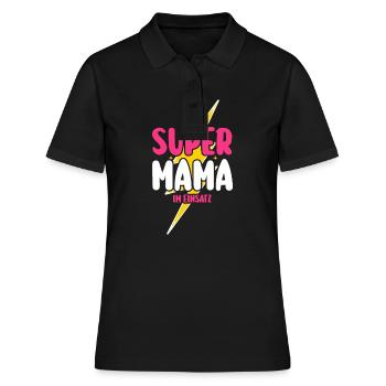 Mutter Muttertag Mama - Frauen Polo Shirt - Schwarz - Vorne - Ailine (174cm)