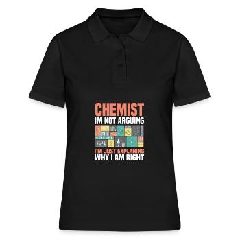 Chemistry Teacher - Women's Polo Shirt - black - Front - Ailine (174cm)