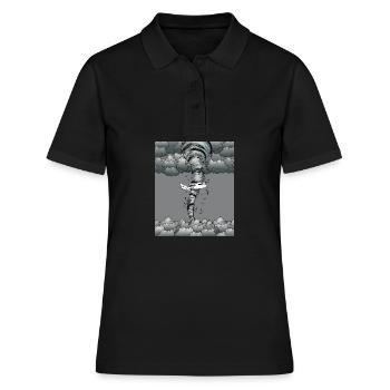 Tornade avion tempête temps - Polo Femme - noir - Devant - Ailine (174cm)