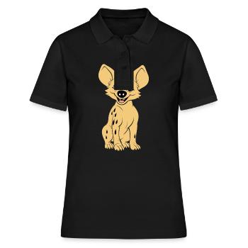 Hyäne - Frauen Polo Shirt - Schwarz - Vorne - Ailine (174cm)