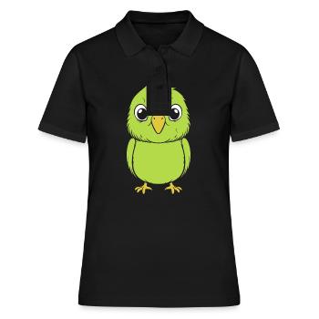 Niedlicher kleiner Wellensittich - Frauen Polo Shirt - Schwarz - Vorne - Ailine (174cm)