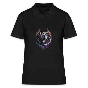 Eternal Duality Large - Women's Polo Shirt - black - Front - Ailine (174cm)
