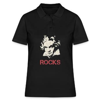 Ludwig van Beethoven Silhouette Rocks Cadeau - Polo Femme - noir - Devant - Ailine (174cm)