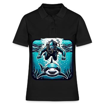 Tauchen Taucher - Frauen Polo Shirt - Schwarz - Vorne - Ailine (174cm)