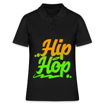 Hip Hop - Frauen Polo Shirt - Schwarz - Vorne - Ailine (174cm)