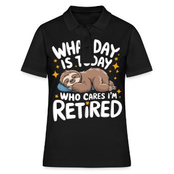 Retirees Retirement Pension Retirement - Women's Polo Shirt - black - Front - Ailine (174cm)