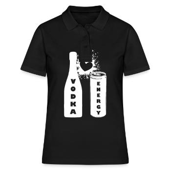 Vodka Energy - Frauen Polo Shirt - Schwarz - Vorne - Ailine (174cm)