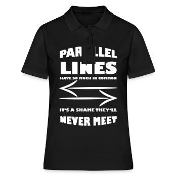 Mathematisch Mathe Mathelehrer Mathematiker - Frauen Polo Shirt - Schwarz - Vorne - Ailine (174cm)