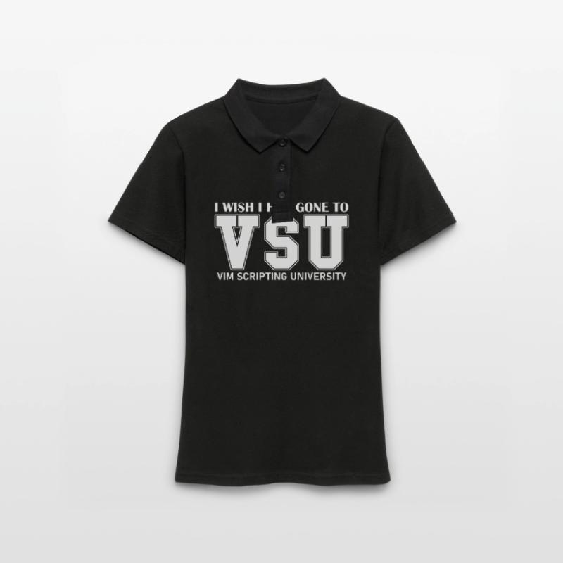 VIM Scripting University Schol of Linux Hacking Frauen Polo Shirt