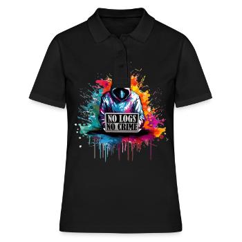 Ethical Hacker's Code: Keine Protokolle, kein - Frauen Polo Shirt - Schwarz - Vorne - Ailine (174cm)