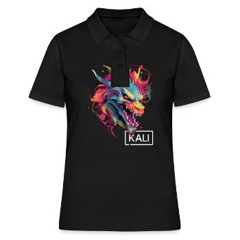 Kali Linux Dragon Design coloré pour DevOps et - Polo Femme - noir - Devant - Ailine (174cm)