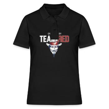 Team Red Ascent: White-Hat Cyber Warriors - Frauen Polo Shirt - Schwarz - Vorne - Ailine (174cm)