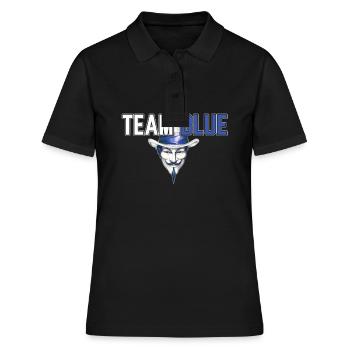 Team Blue Hackathon White Hat Hacker's Pride - Polo Femme - noir - Devant - Ailine (174cm)