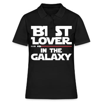 best lover in the galaxy - Frauen Polo Shirt - Schwarz - Vorne - Ailine (174cm)