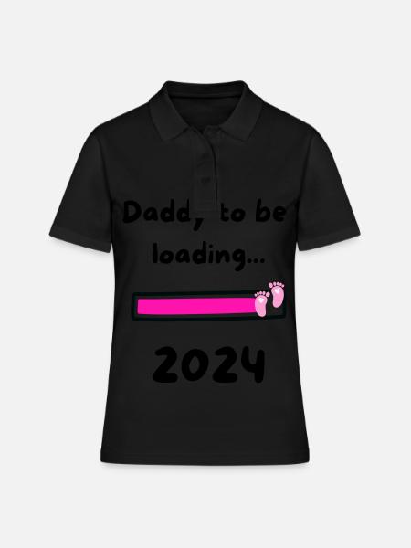 Daddy loading 2024 Girl - Women's Polo Shirt - black
