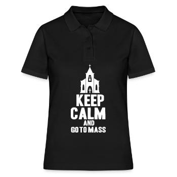 Eglise catholique Prêtre Catholicisme Messe - Polo Femme - noir - Devant - Ailine (174cm)