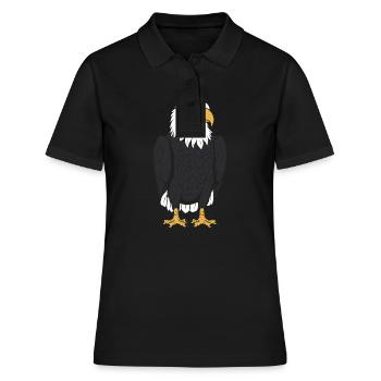 Citation humour Oiseau aigle - Polo Femme - noir - Devant - Ailine (174cm)