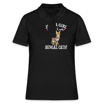 Chats du Bengale - Polo Femme - noir - Devant - Ailine (174cm)