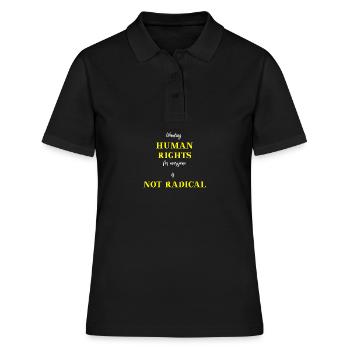 Idée cadeau pour les droits de l’homme Droits de l’homme - Polo Femme - noir - Devant - Ailine (174cm)
