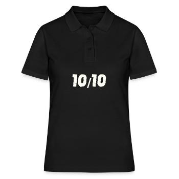 10/10 dix sur dix 10 idée cadeau 10 sur 10 - Polo Femme - noir - Devant - Ailine (174cm)