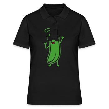 Courgette - Women's Polo Shirt - black - Front - Ailine (174cm)