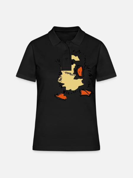 Küken - Frauen Polo Shirt - Schwarz