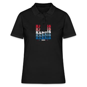 Kamala Harris 2024 For President Campaign Cute - Women's Polo Shirt - black - Front - Ailine (174cm)