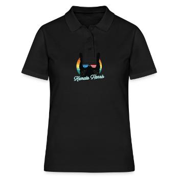Cat Ladies for Kamala Harris 2024 - Cat Lady for - Women's Polo Shirt - black - Front - Ailine (174cm)